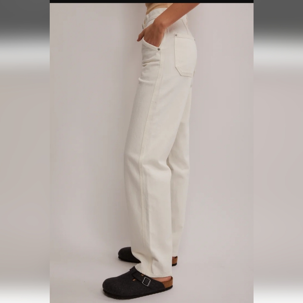Levi's Cargo Dad * Utility Straight Denim Jeans Ecru - Picture 12 of 16